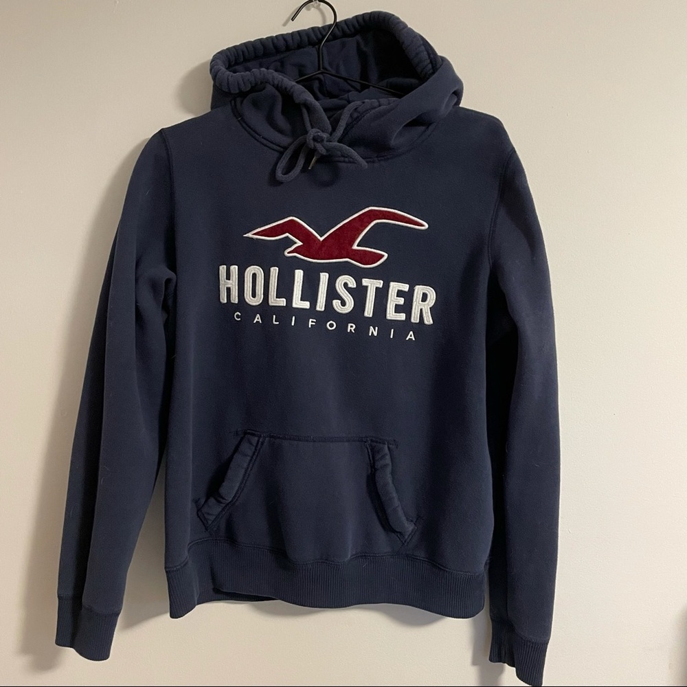 Hollister Navy Blue Hoodie (Size M) - Picture 3 of 5